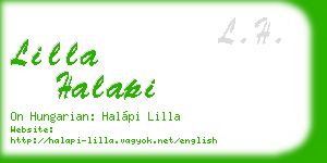 lilla halapi business card